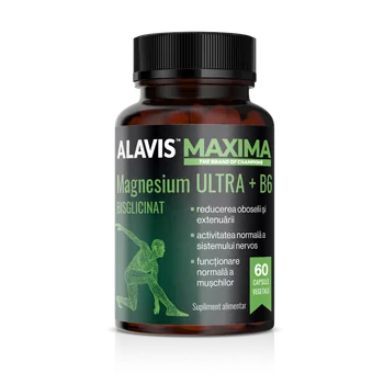 Magnesium Bisglycinate ultra+B6, 60 capsule, Alavis Maxima