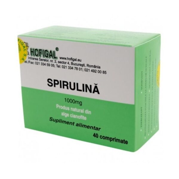 Spirulina 1000mg, 40 capsule, Hofigal