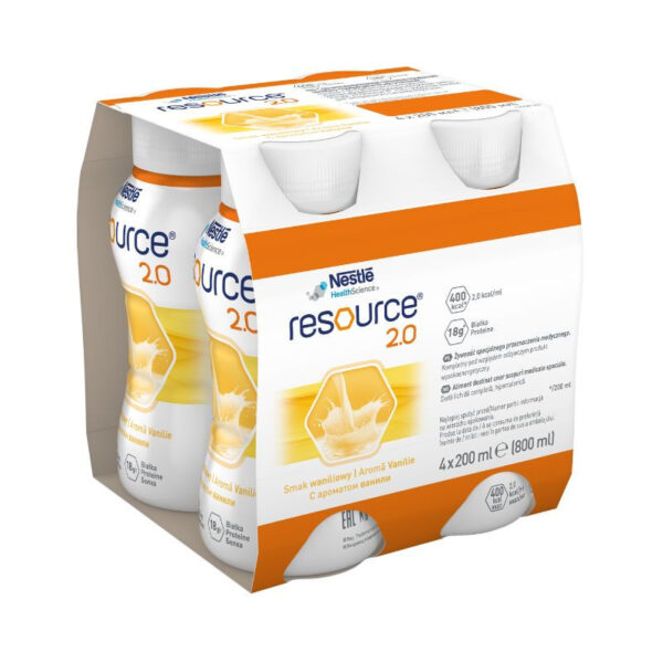 Nestle Resource vanilla, 4 flacoane, 200ml, Nestle