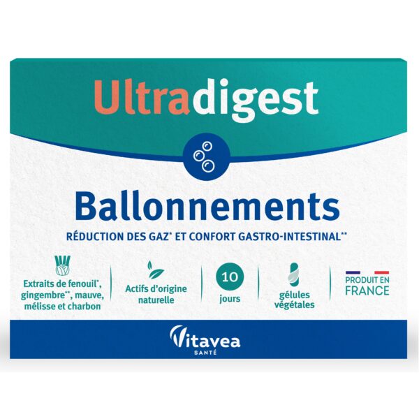 Probiotoc pentru disconfortul gastrointestinal Ultradigest Ballonnements, 30 capsule, Vitavea