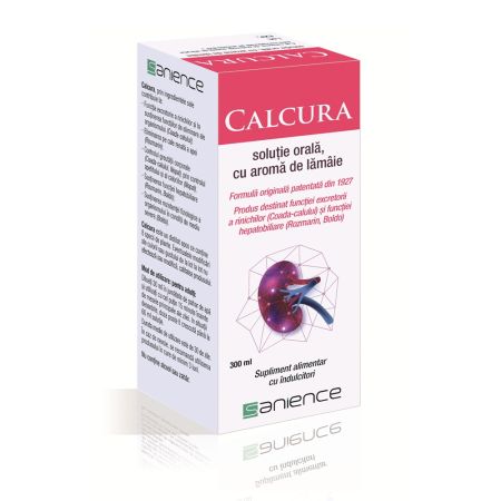 Calcura, solutie orala cu aroma de lamaie, 300ml, Sanience