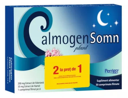 Calmogen Plant Somn, 30 comprimate, PROMO 1 + 1, Perrigo