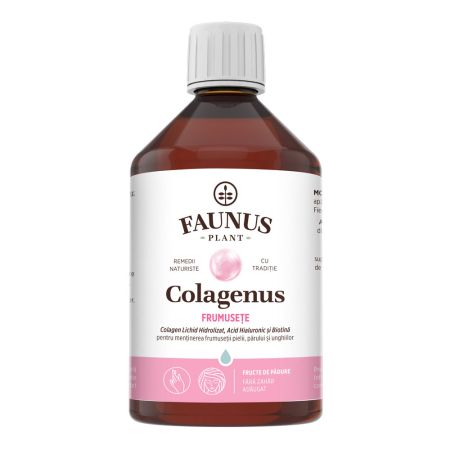 Colagen lichid hidrolizat pentru piele,par si unghii, Colagenus Frumusete, 500ml, Faunus Plant