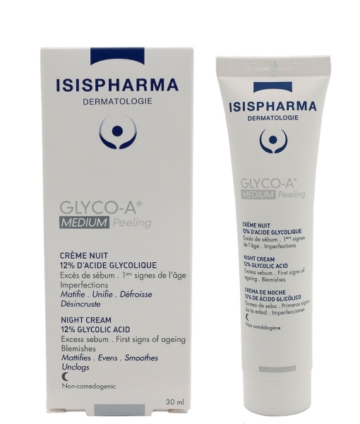Glyco-A Medium peeling crema de noapte cu acid glicolic 10%, 30ml, ISIS Pharma