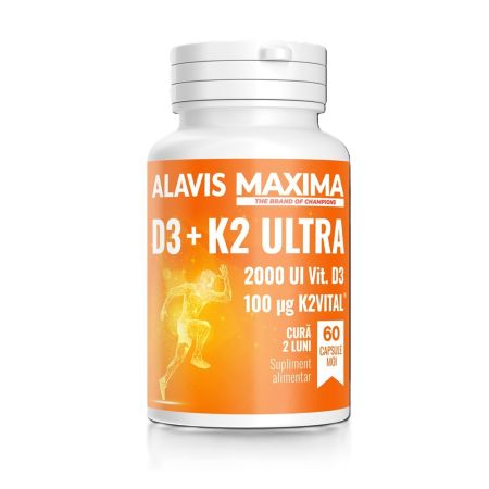 Vitamina D3+K2 Ultra, 60 capsule, Alavis Maxima