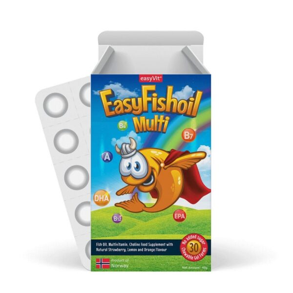 Easy Fishoil Multi, 30 comprimate masticabile, EasyVit