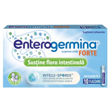 Enterogermina Forte suspensie orala, 10 flacoane x 5ml, Sanofi