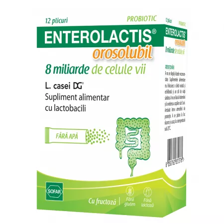 Enterolactis Pulbere orosolubila, 12 plicuri, Sofar