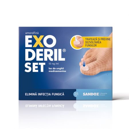 Exoderil SET 50mg/ml lac unghii, 2,5ml, Sandoz