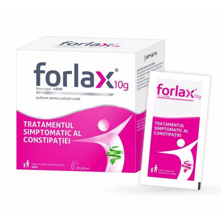 Forlax, 10 g pulbere pentru solutie orala, 20 plicuri, Beaufour Ipsen