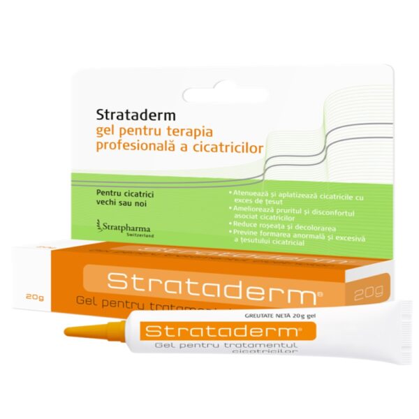 Strataderm gel pentru tratamentul cicatricilor, 20 grame, Stratpharma