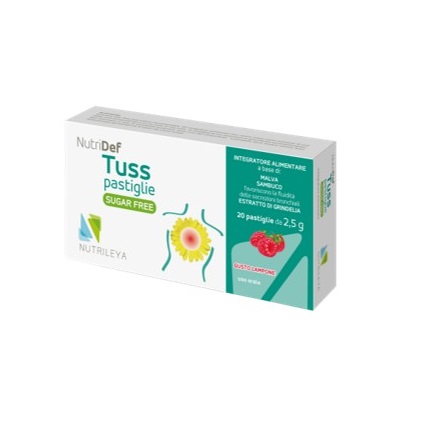 Nutridef Tuss pastile fara zahar- zmeura, 20 capsule, Nutrileya