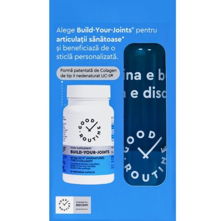 Secom Good Routine Build your joints, 30 capsule + Sticla sport, Secom