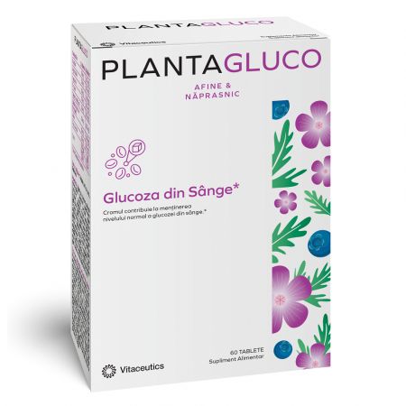Plantagluco afine&napraznic, 60 comprimate, Vitaceutics