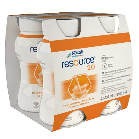 Nestle Resource caise, 4 flacoane, 200ml, Nestle
