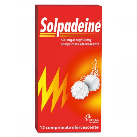 Solpadeine 500mg/8mg/30mg, 12 comprimate efervescente, Omega Pharma