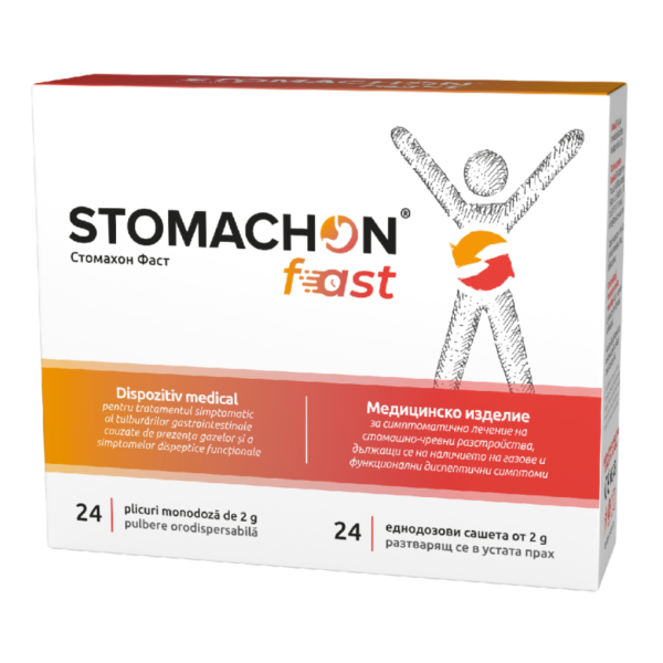 Stomachon Fast pulbere, 24 plicuri, 2 g, Naturpharma