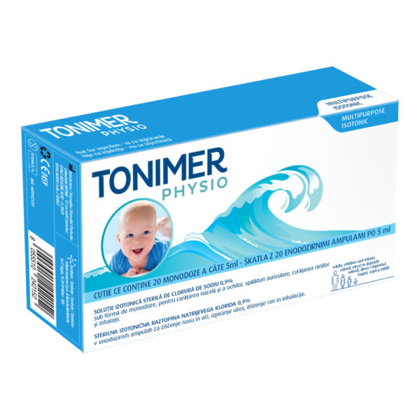 Tonimer Physio solutie  izotonica sterila 0,9% 5ml, 20 monodoze, Tonimer