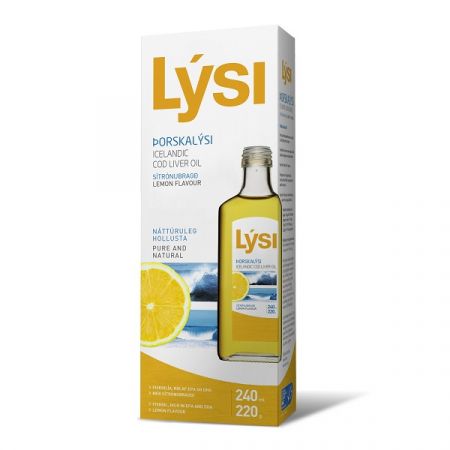 Lysi Omega 3 cu aroma de lamaie, 240ml, Lysi