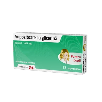 Supozitoare cu glicerina pentru copii, 12 bucati, Antibiotice