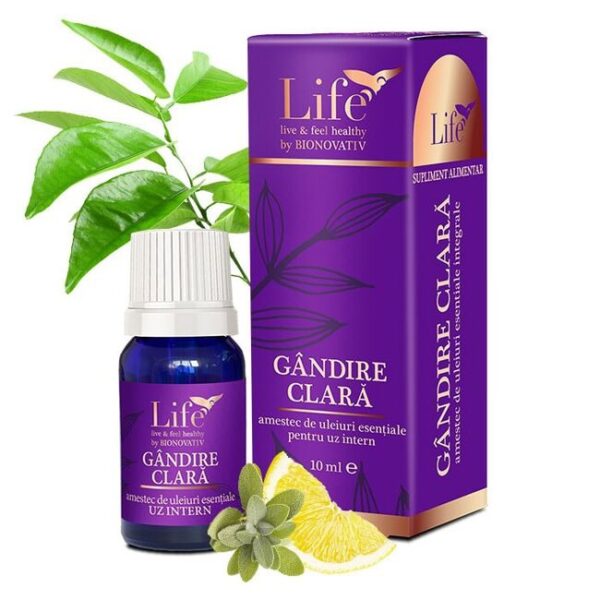 Gandire clara- amestec de uleiuri esentiale pentru uz intern, 10ml, Bionovativ