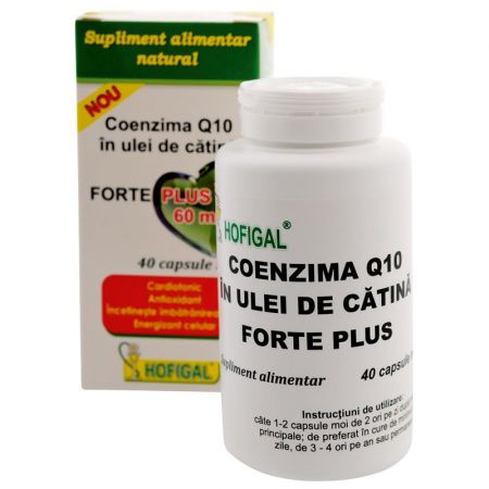 Coenzyma Q10 60 mg Forte Plus in ulei catina, 40 capsule, Hofigal