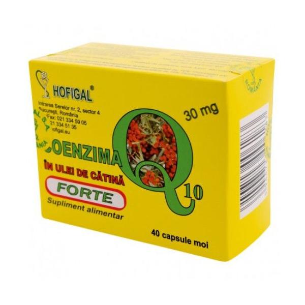 Coenzyma Q10 30mg Forte in ulei catina, 40 capsule, Hofigal