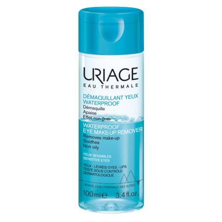 Demachiant de ochi pentru machiaj rezistent la apa, 100ml ,Uriage