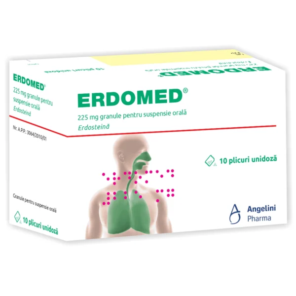 Erdomed 225mg granule suspensie orala, 10 plicuri, Angelini