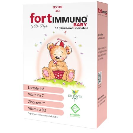 FortImmuno Baby pulbere, 10 plicuri, Dr Phyto