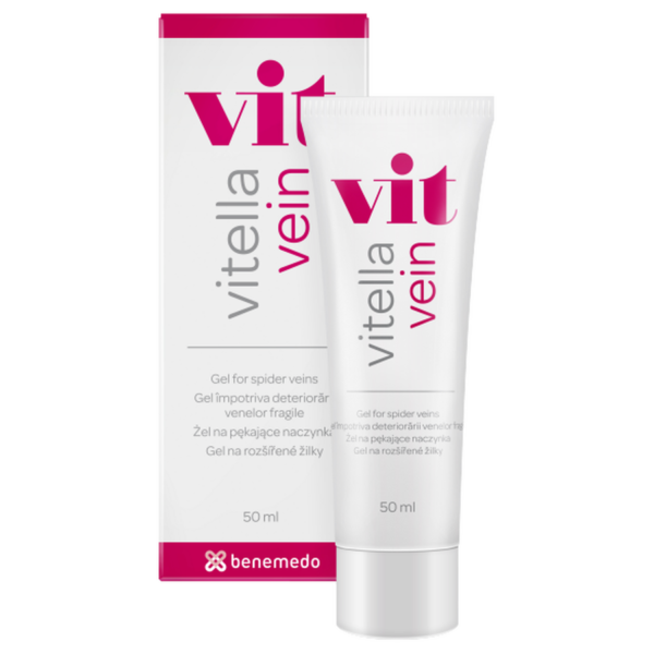Gel impotriva deteriorarii venelor fragile Vitella Vein Vit, 50ml, Benemedo