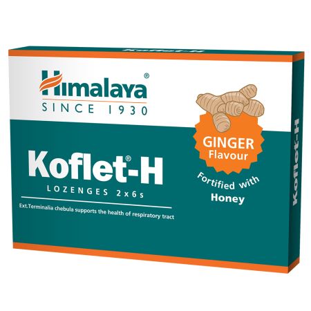Koflet-H cu aroma de ghimbir, 12 comprimate, Himalaya