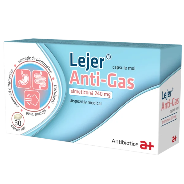 Lejer Anti-Gas 240mg, 30 capsule moi, Antibiotice