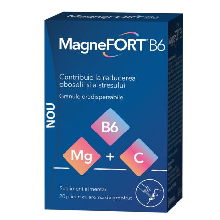 Magnefort B6 , 20 plicuri, Biofarm