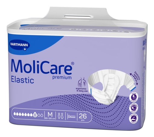 Slip pentru incontinenta urinara MoliCare Premium elastic 8 picaturi , M, 26 bucati, Paul Hartmann