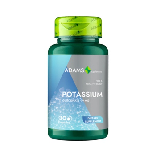 Potassium 99mg, 30 capsule vegetale, Adams