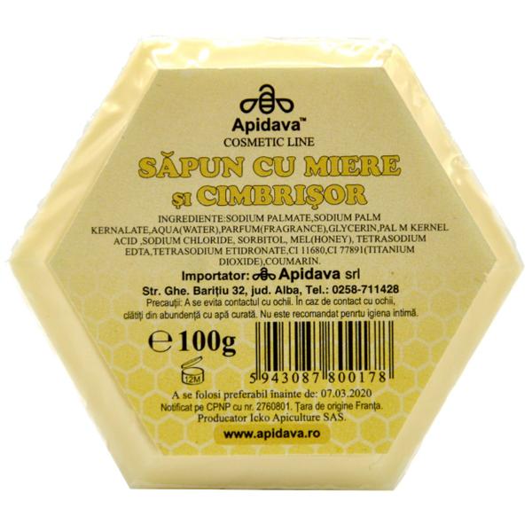 Sapun miere si cimbrisor, 100g, Apidava