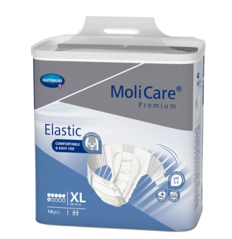 Slip pentru incontinenta urinara MoliCare Premium elastic 6 picaturi, XL, 14 bucati, Paul Hartmann