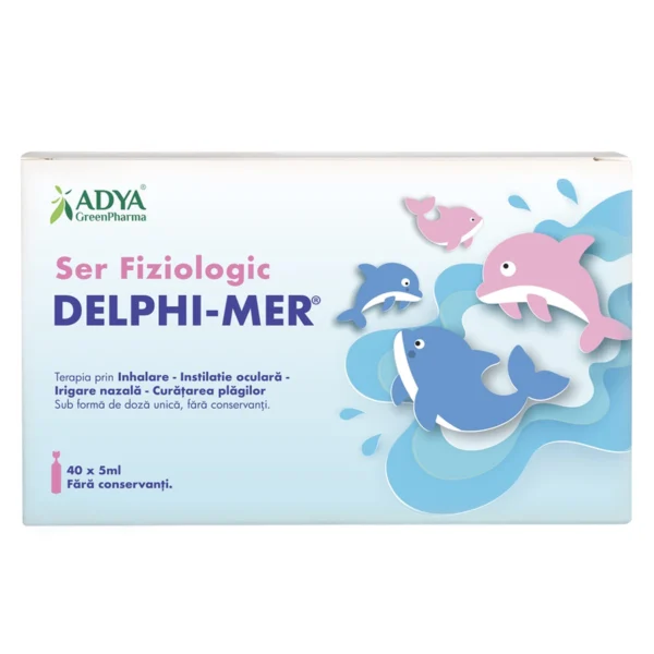 Ser fiziologic 0,9%, 40 unidoze x 5ml, Delphi-Mer, Adya
