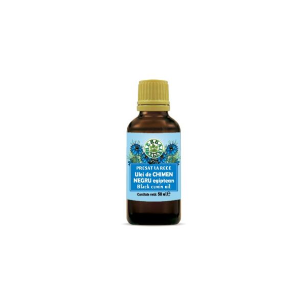 Ulei de Chimen Negru egiptean presat la rece, 50ml, Herbavit