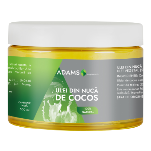Ulei de Cocos uz alimentar , 500ml, Adams
