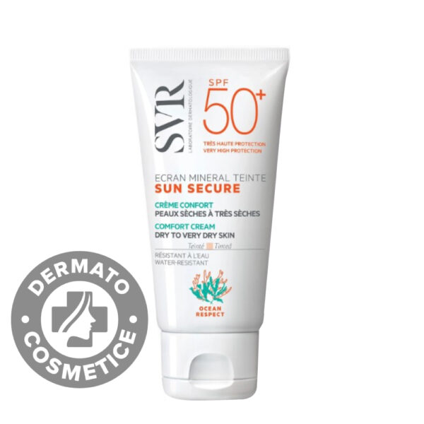 Crema nuantatoare pentru piele normal mixta Sun Secure Ecran Mineral SPF 50+, 50ml, SVR