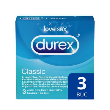 Prezervative Classic, 3 bucati, Durex