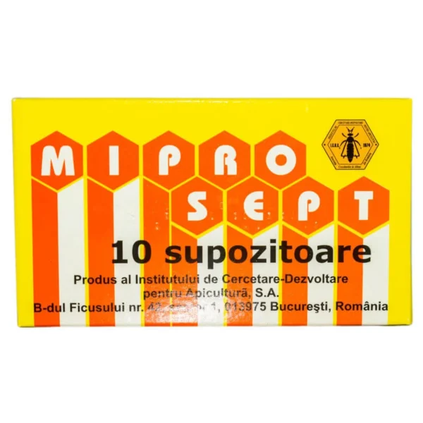 Supozitoare Miprosept, 10 bucati, Institutul Apicol