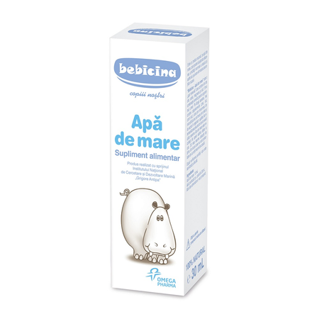 Apa de mare pentru igiena nazala Bebicina, 30ml, Omega Pharma