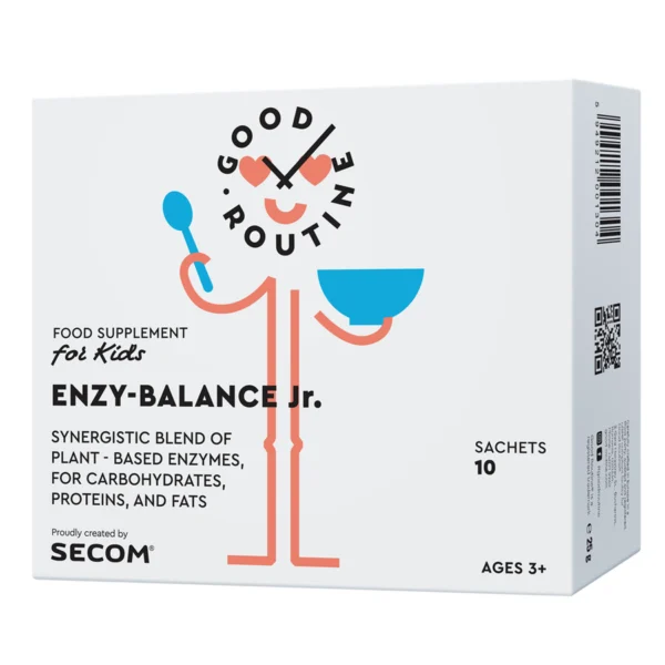 Enzime digestive pentru copii Enzy-Balance Junior Good Routine,10 plicuri x 2,5g, Secom