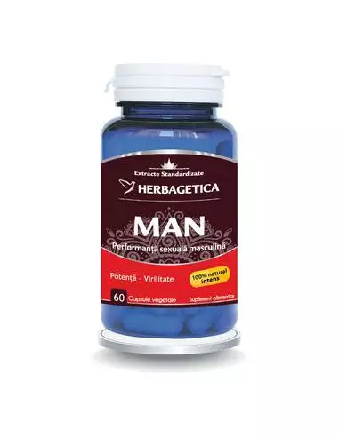 Tonic sexual pentru barbati Man, 60 capsule, Herbagetica