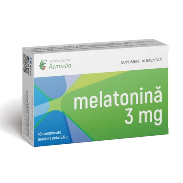 Melatonina 3mg, 40 comprimate, Laboratoarele Remedia