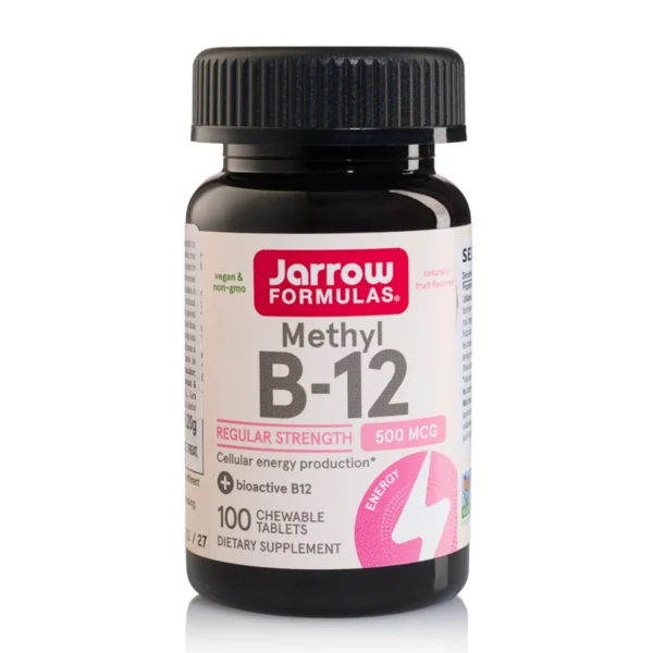Methyl B12 Jarrow Formulas 500mg, 100 tablete masticabile, Secom