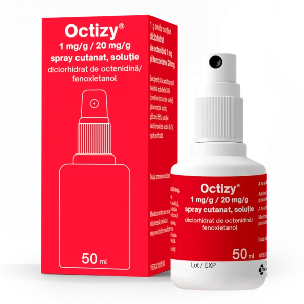 Spray antiseptic Octizy 1mg/g+20mg/g, 50ml, Egis